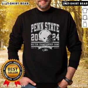 Top Homefield Penn State Nittany Lions 2024 Big Ten Championship sweatshirt displayed on a wooden background.