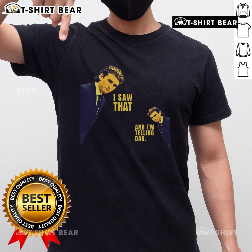 Top I Saw That Jesus Meme Barron And I'M Telling Dad Trump T-Shirt featuring bold graphics and humorous design.