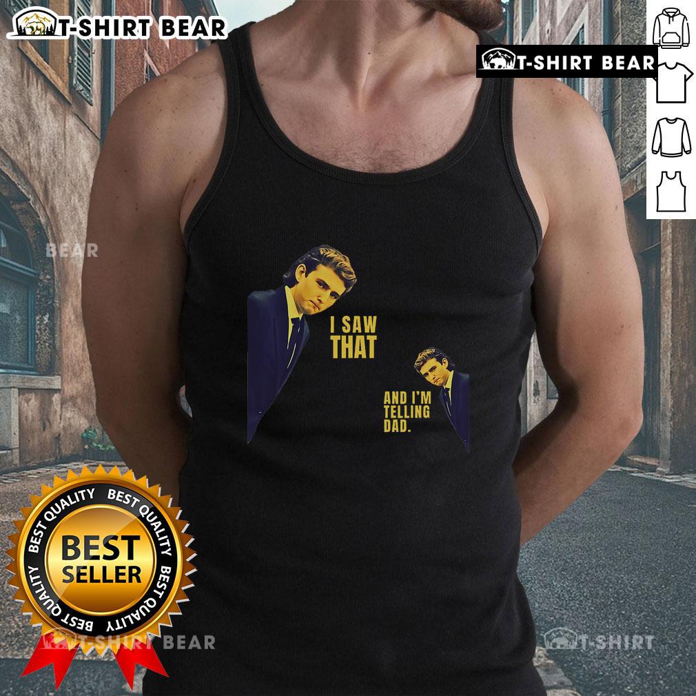 Jesus meme featuring Barron Trump in a tank top saying 'I saw that' with a humorous expression, perfect for meme lovers.
