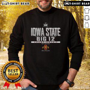 Top Iowa State Cyclones Cardinal 2024 Big 12 Football Championship Sweatshirt featuring team logo and vibrant colors.