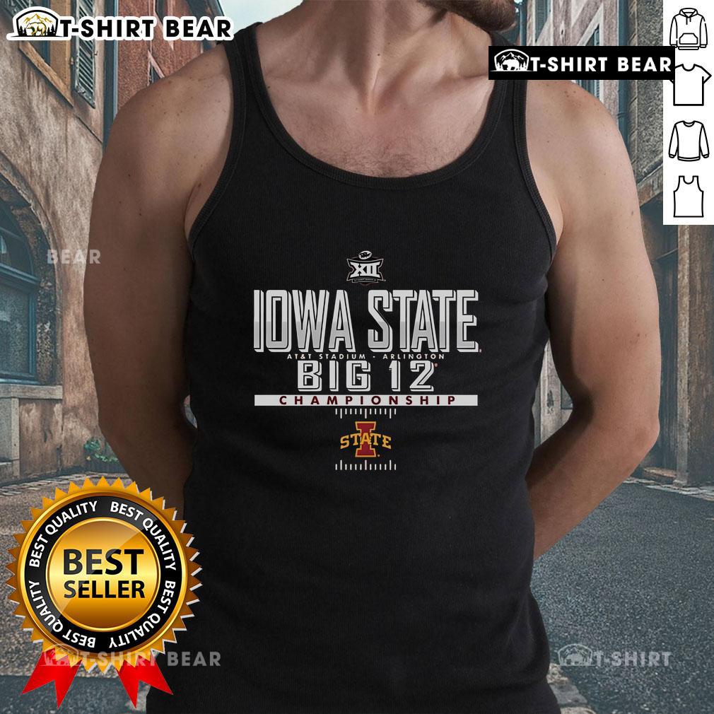 Top Iowa State Cyclones Cardinal 2024 Big 12 Football Championship tank top featuring vibrant team colors and logo.
