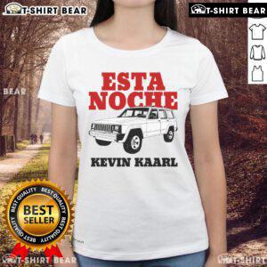 Alt Text: Top Kevin Kaarl Playera Esta Noche Blanca Ultra Sodade Ladies Tee featuring a stylish design for fans.