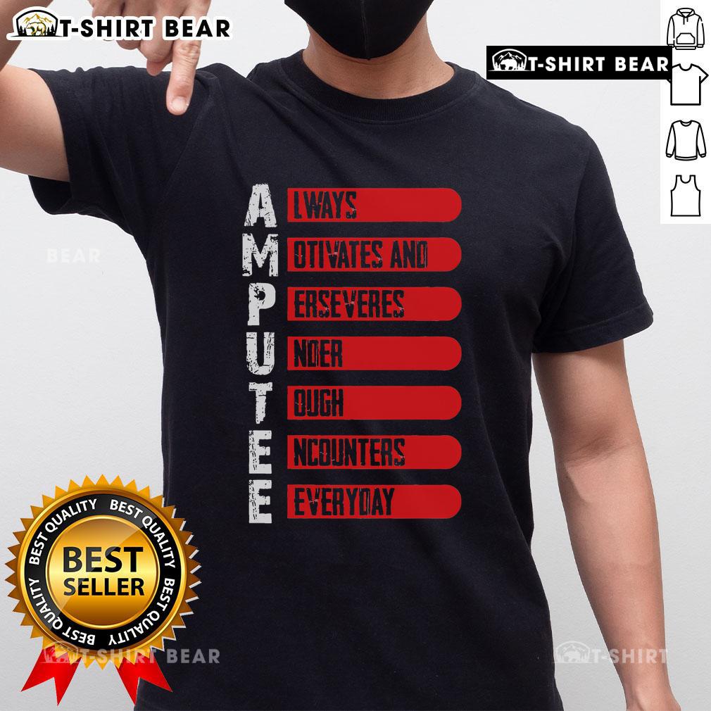 Top Leg Ampu T-Shirt featuring humorous design for leg amputation support, perfect for those embracing their journey.