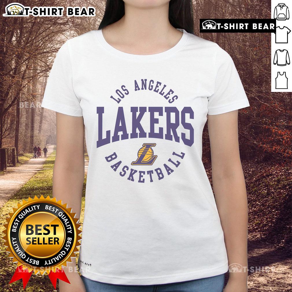Top Los Angeles Lakers Preschool Around The Block Ladies Tee Top Los Angeles Lakers preschool ladies tee featuring vibrant team colors and logo, perfect for young fans.