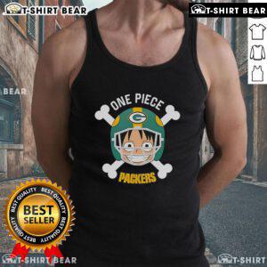 Top Luffy One Piece X Green Bay Packers tank top featuring vibrant colors and iconic designs for anime and sports fans.