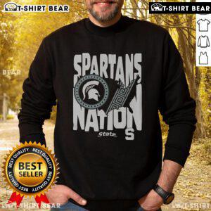 Cozy Michigan State Spartans Nation sweatshirt featuring bold logo, perfect for fans and chilly game days.