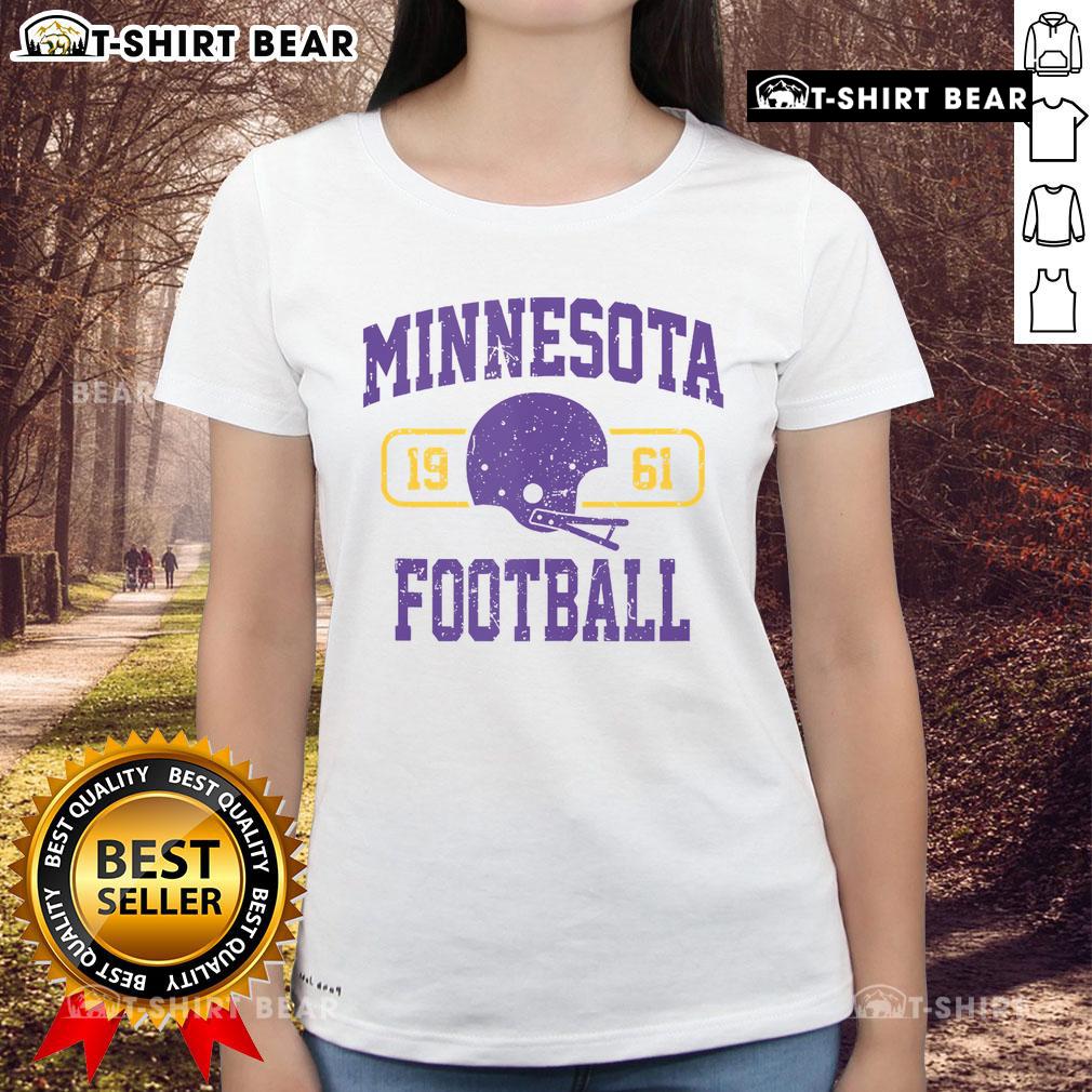 Vintage Minnesota football athletic ladies tee, perfect for sports team fans showcasing team spirit and style.