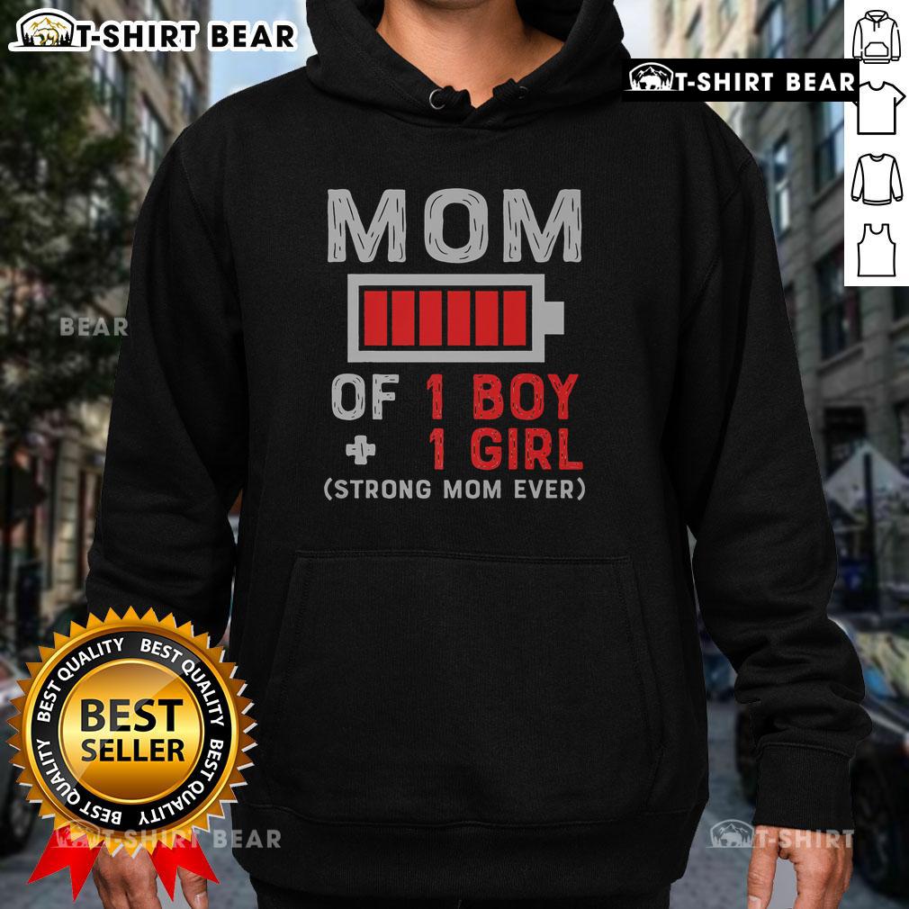 Cozy hoodie gift for top mom from daughter or son, perfect for Mother's Day, featuring fun graphics for a boy and girl.