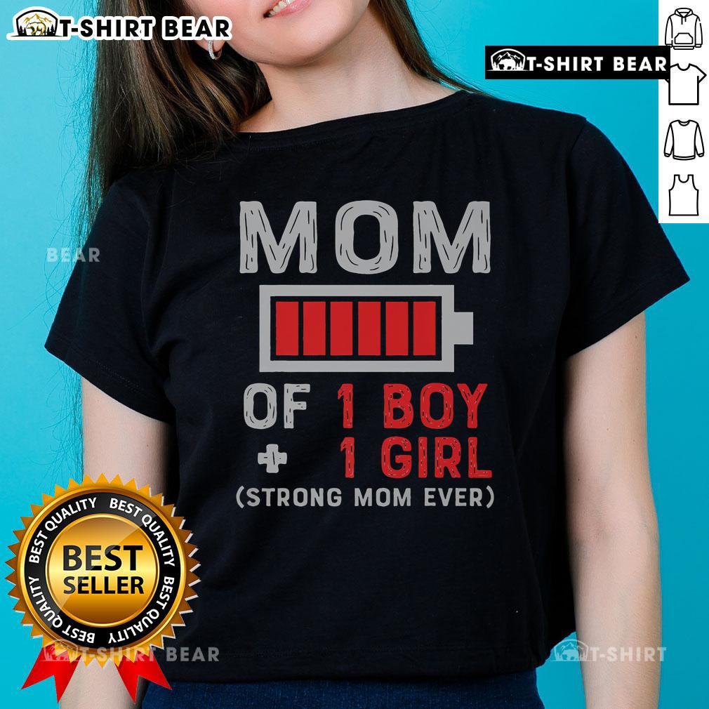 Top mom of 1 boy and 1 girl gifts: stylish tee from daughter or son for Mother's Day celebration.