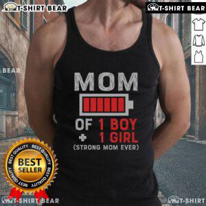 Top Mom of 1 Boy & 1 Girl Gifts: Mothers Day tank top from daughter or son, celebrating motherhood with love.
