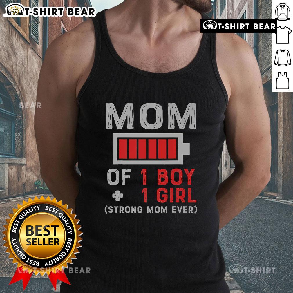 Top Mom of 1 Boy & 1 Girl Gifts: Mothers Day tank top from daughter or son, celebrating motherhood with love.
