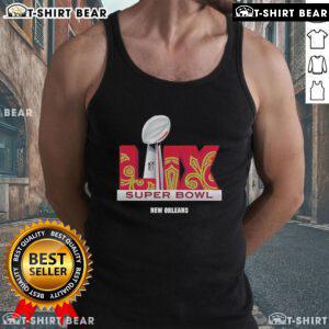 Stylish NFL tank top featuring Super Bowl LIX trophy design, perfect for New Orleans fans celebrating the big game.