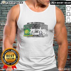 Top Penn State Nittany Lions 2024 Big Ten Championship Dueling Tank Top in blue and white, showcasing team pride and style.