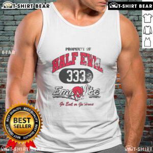 Half Evil 333 Emonlite tank top featuring 'Go Evil or Go Home' design, perfect for stylish, edgy fashion enthusiasts.