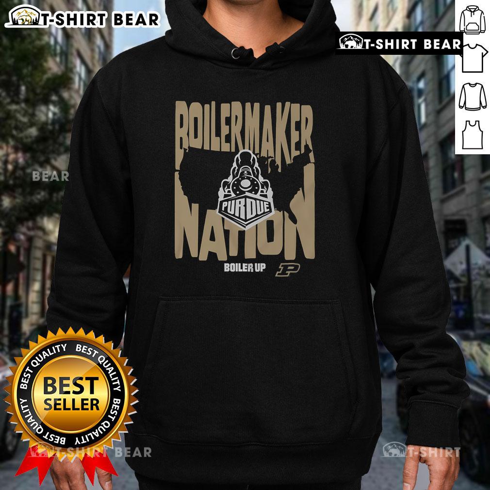 Top Purdue Boilermakers Nation Boiler Up Hoodie in black, showcasing team spirit and comfortable style for fans.
