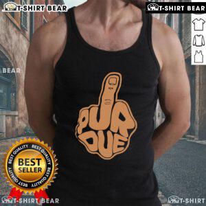 Top Purdue Middle Finger Go Hoosiers Tank Top featuring bold graphics and a playful design for sports fans.