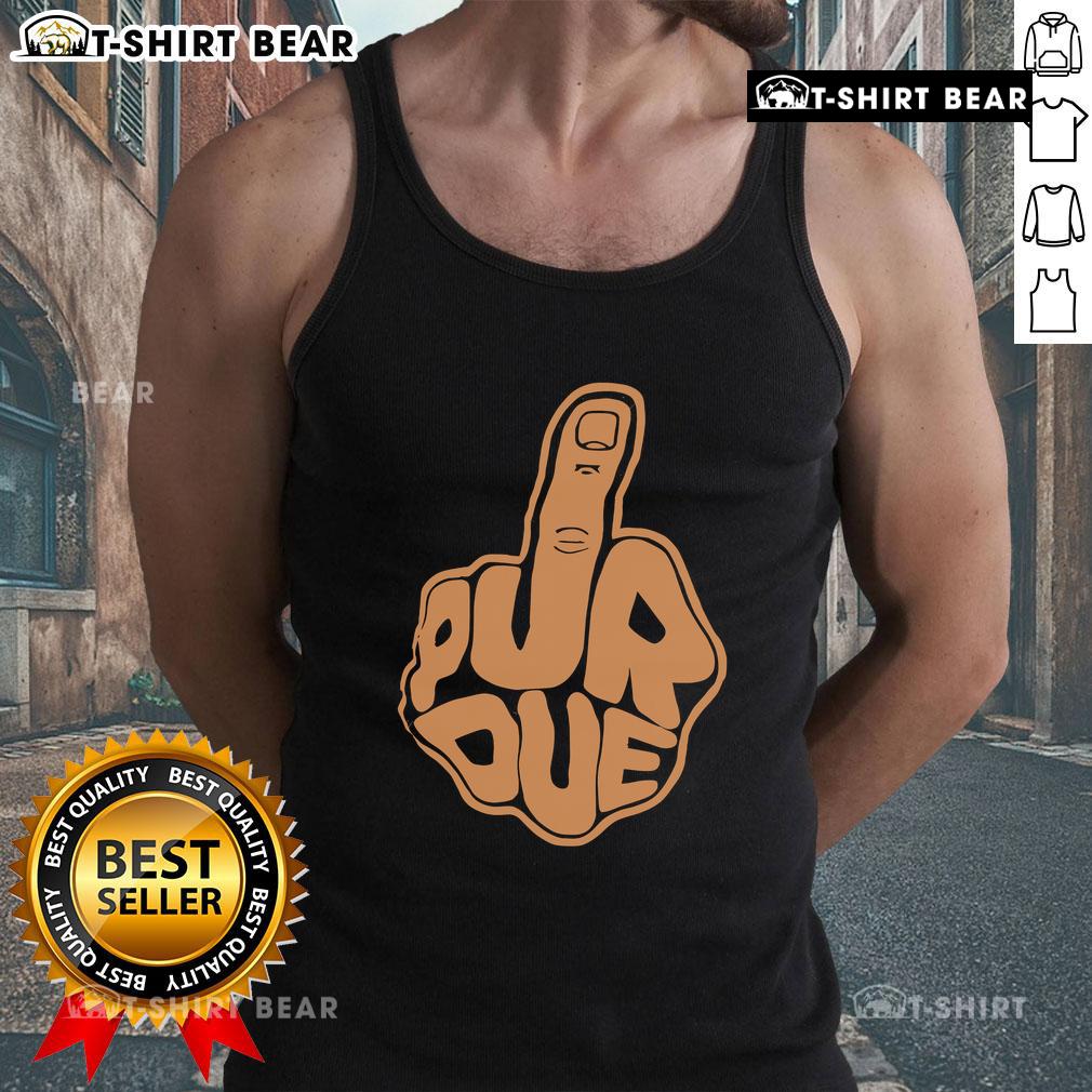 Top Purdue Middle Finger Go Hoosiers Tank Top featuring bold graphics and a playful design for sports fans.