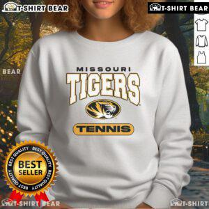 Alt Text: Top Rally Missouri Tigers tennis sweatshirt featuring vibrant team colors and logo, perfect for fans and athletes.