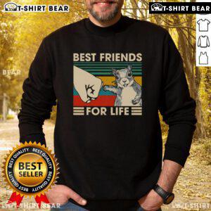 Top retro vintage squirrel sweatshirt featuring a best friend fist bump design, perfect for animal lovers and cozy style.