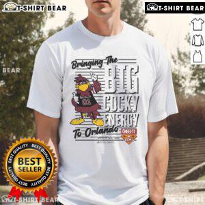 Top South Carolina Gamecocks fans wearing 'Big Cocky Energy' T-shirts at the Orlando Cheez It Citrus Bowl event.