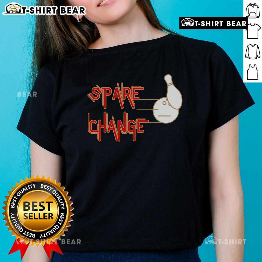 Top Spare Change Bowling Ladies Tee featuring a stylish design perfect for bowling enthusiasts and casual wear.