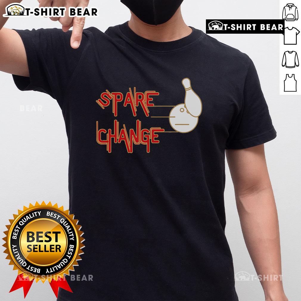 Top Spare Change Bowling T-Shirt featuring a fun graphic design for bowling enthusiasts and casual wear.