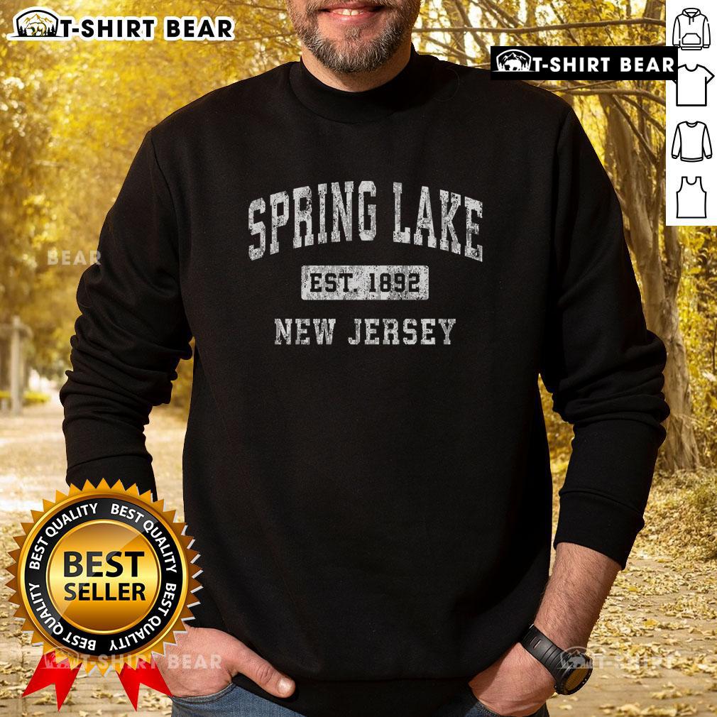 Vintage sweatshirt featuring Spring Lake, New Jersey design, perfect for showcasing local pride and style.