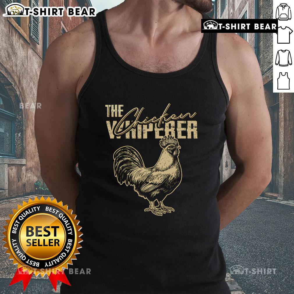 Funny tank top featuring 'Top The Chicken Whisperer' design, perfect for rooster farming enthusiasts and chicken lovers.
