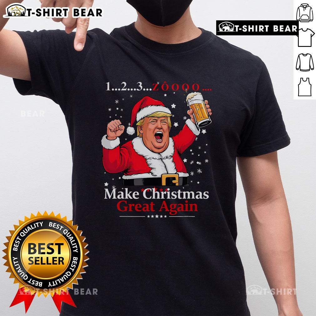 Funny Trump-themed T-shirt for Vietnamese Christmas party featuring 'Z D Z' beer slogan - perfect holiday attire!
