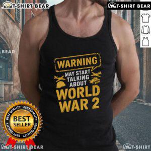 Vintage tank top featuring iconic World War 2 memorabilia, showcasing military themes and historical significance.