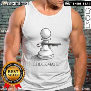 Awesome Pawn Shotgun Checkmate Tank Top featuring a bold graphic design, perfect for chess enthusiasts and casual wear.