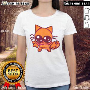Adorable ladies' tee featuring cute and funny cat eyes design, perfect for cat lovers and casual wear enthusiasts.
