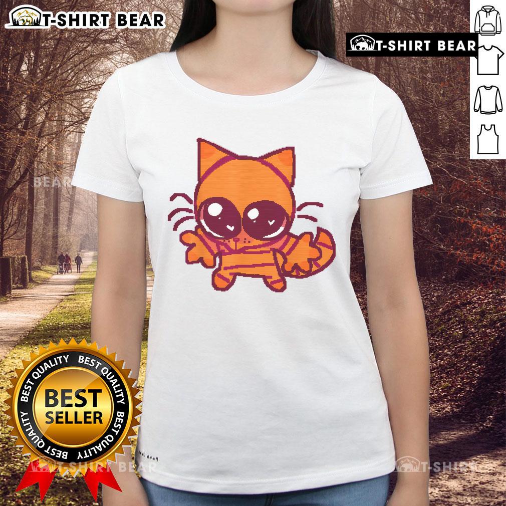 Adorable ladies' tee featuring cute and funny cat eyes design, perfect for cat lovers and casual wear enthusiasts.
