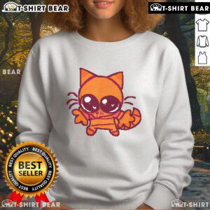 Adorable sweatshirt featuring cute funny cat eyes design, perfect for cat lovers and cozy fashion enthusiasts.