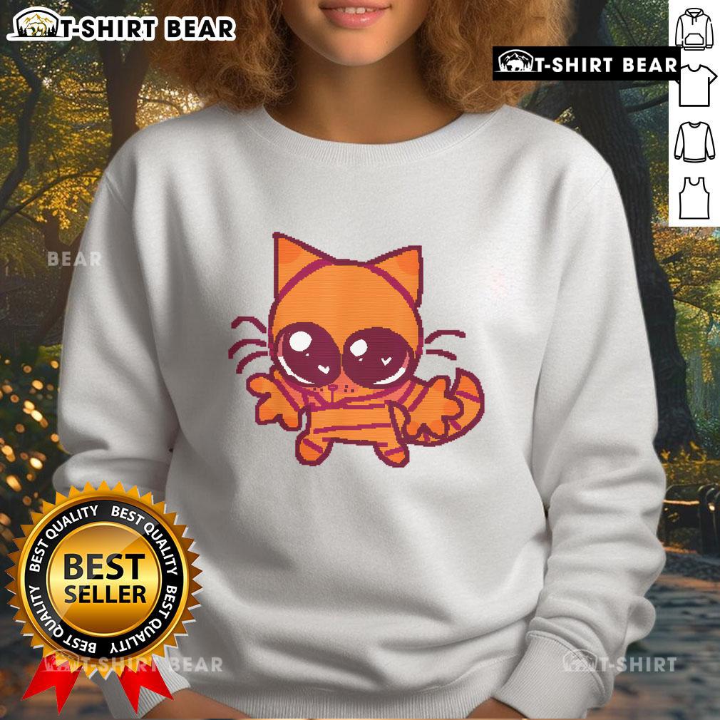 Adorable sweatshirt featuring cute funny cat eyes design, perfect for cat lovers and cozy fashion enthusiasts.