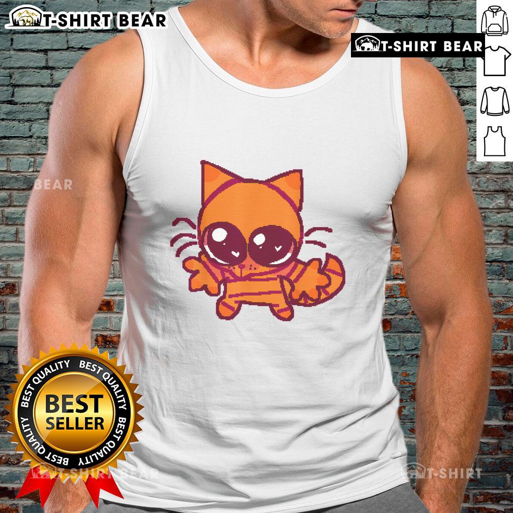 Cute funny cat eyes tank top featuring an adorable cat graphic, perfect for cat lovers and casual wear.