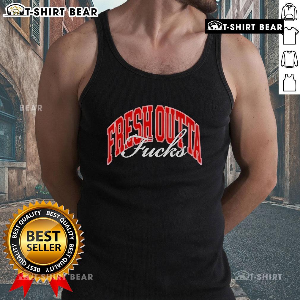 Good Daquan Jones Fresh Outta Fucks tank top featuring bold graphic design and casual style for trendy summer wear.