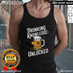 Good Drinking Knowledge 21 Unlocked tank top featuring vibrant design for trendy bar and party wear.