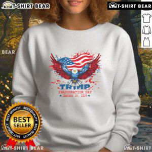 Alt Text: Donald Trump Inauguration Day sweatshirt featuring 'Hot 47th President' design, January 20th memorabilia.