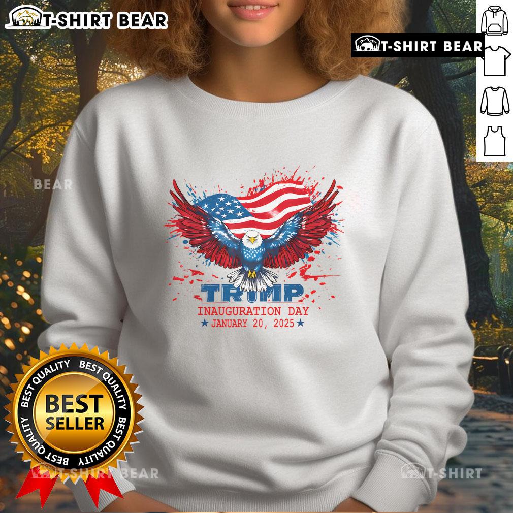Alt Text: Donald Trump Inauguration Day sweatshirt featuring 'Hot 47th President' design, January 20th memorabilia.
