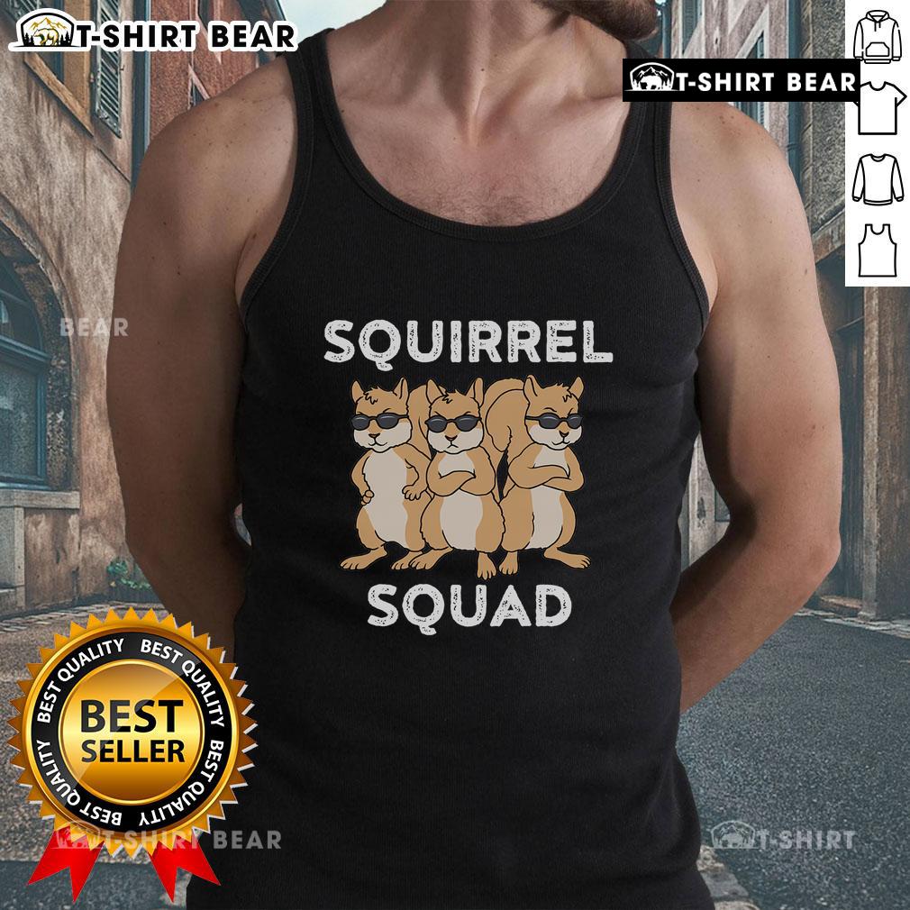 Nice Cool Squirrel Squad Tank Top featuring playful squirrel graphics on a stylish sleeveless design for summer wear.