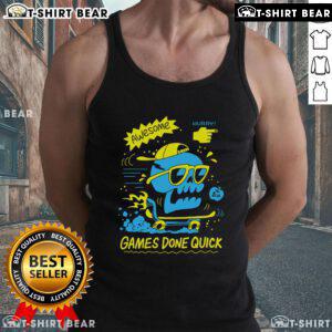 Stylish Nice GDQ Hurry Skater Skull Tank Top featuring a bold skull graphic, perfect for skate enthusiasts.