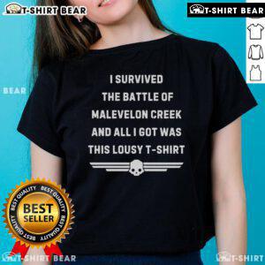 Nice Helldivers 2 tee showcasing 'I Survived The Battle Of Malevelon' design, perfect for fans of the game.