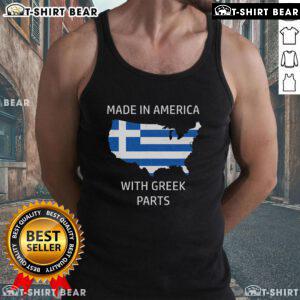 USA pride tank top featuring Greek parts, showcasing a unique blend of Made in America and Greek heritage.