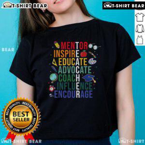Stylish ladies tee featuring 'Inspire Educate' design, perfect for back to school and inspired teachers.