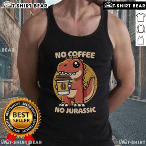 Nice No Coffee No Jurassic tank top featuring a vibrant design, perfect for dinosaur lovers and coffee enthusiasts.