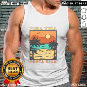 Stylish Costa Rica souvenir tank top featuring 'Pura Vida' design, perfect for Central America travel enthusiasts.