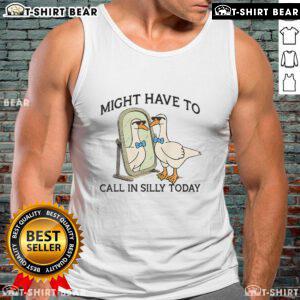Playful tank top featuring a funny goose design, perfect for casual wear and expressing your silly side.