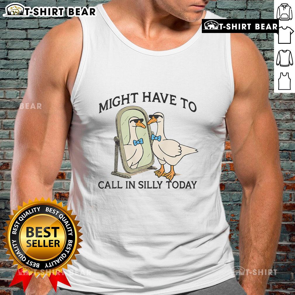 Playful tank top featuring a funny goose design, perfect for casual wear and expressing your silly side.