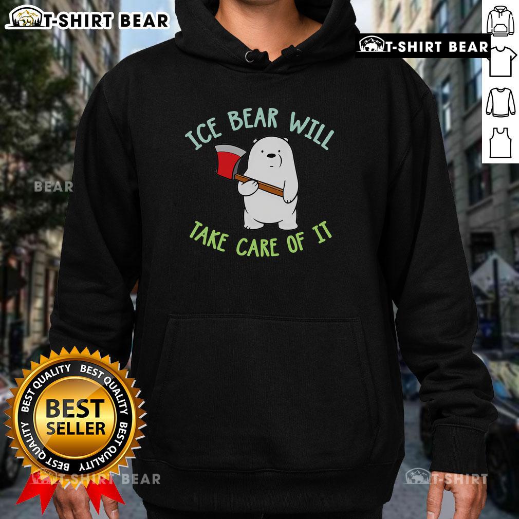Alt Text: Cozy Nice We Bear Bears Ice Bear hoodie featuring playful graphics, perfect for fans of the animated series.
